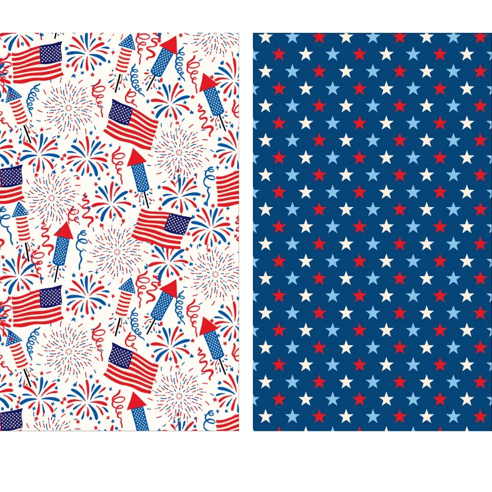 PATRIOTIC FLAG - 18" x 30" Waffle weave towel