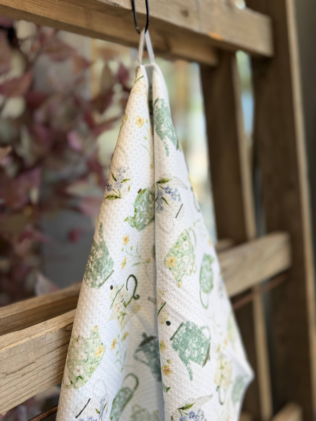 Teapot Garden - Hand/Tea Towel - Recycled Microfiber 2 sided