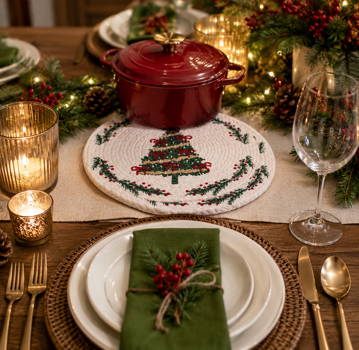 2-Pack Holiday Trivets Heat-Resistant Mat