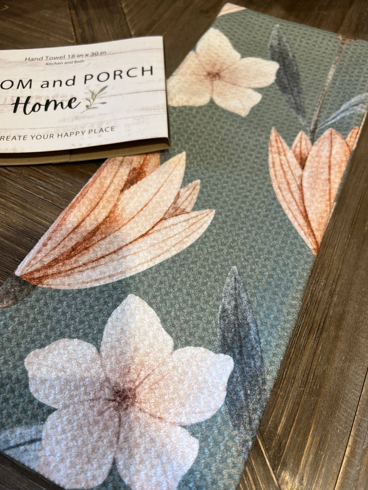 Serenity Green - Hand/Tea Towel - Recycled Microfiber