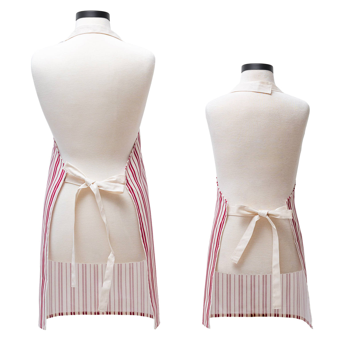 Classic Striped Adult & Youth Apron Set – Matching 2pc Set