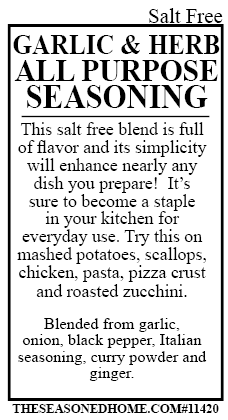 Garlic & Herb All Purpose Seasoning