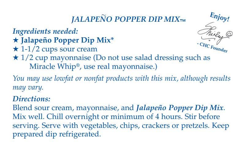 Jalapeno Popper Dip Mix