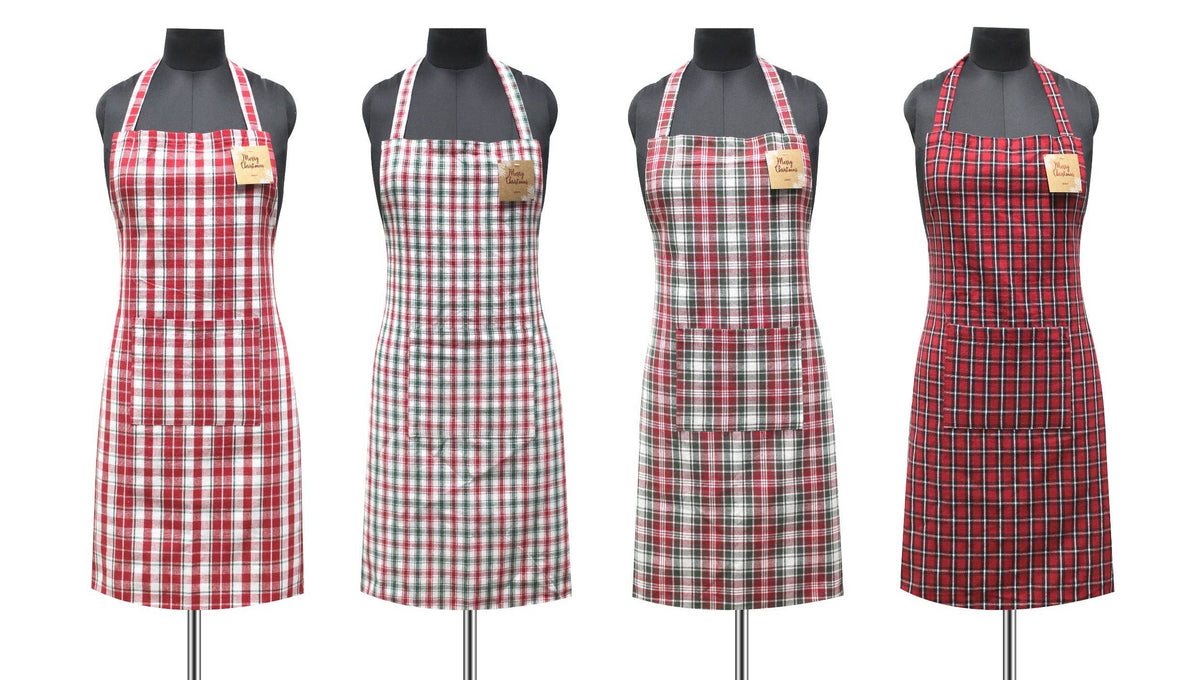 Holiday Premium Woven Aprons With Pocket