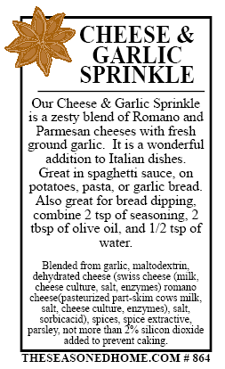 Cheese and Garlic Sprinkle Blend