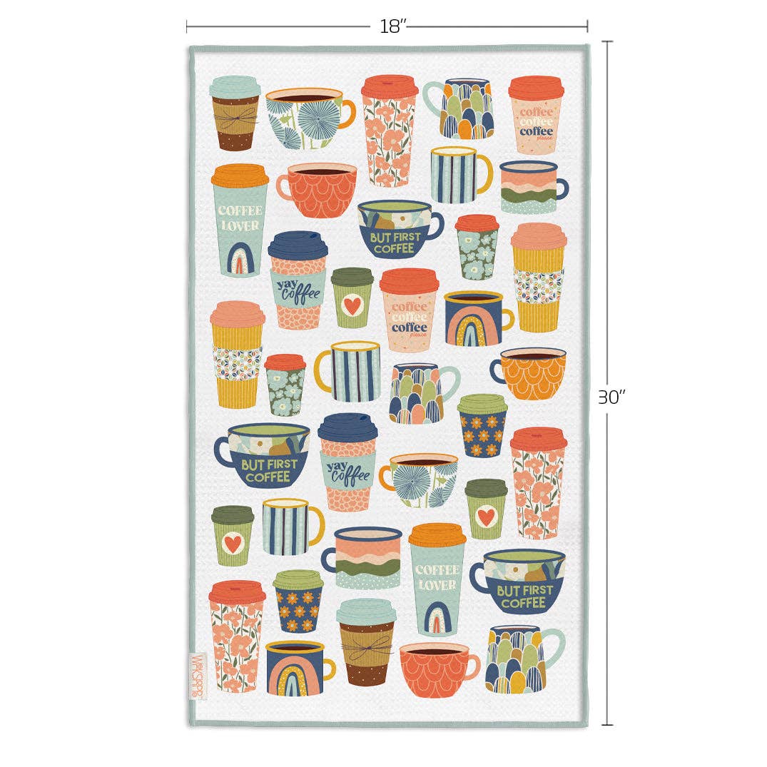 But First Coffee Microfiber Towel, Mother's Day Gift