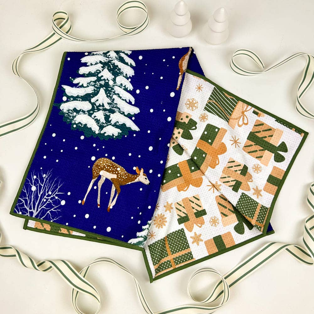 Christmas Winter Wonderland - Dual Sided Tea Towel