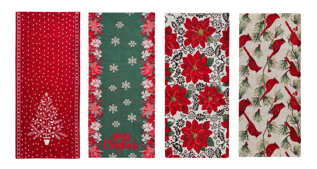 Christmas Chenille Table Runner 54-Inch
