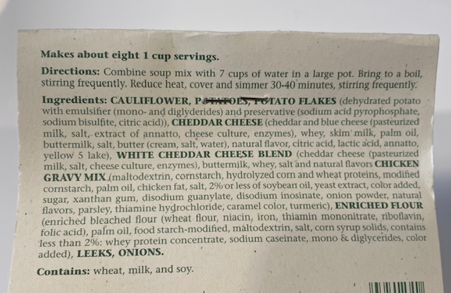3 Cheese & Cauliflower Soup