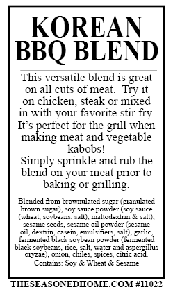 Korean BBQ Blend Blend