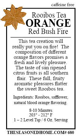 Red Bush Fire Orange Rooibos Tea