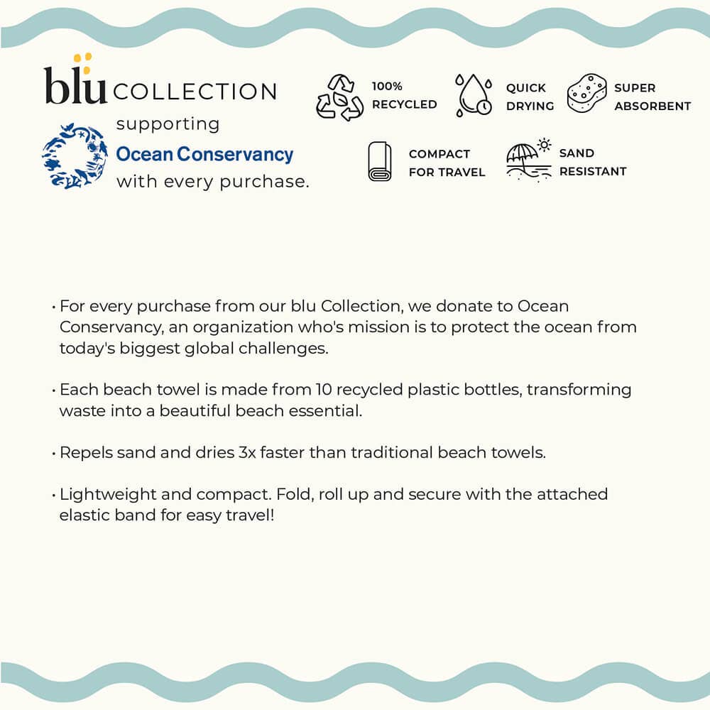 Save The Oceans Reversible Eco Beach Towel