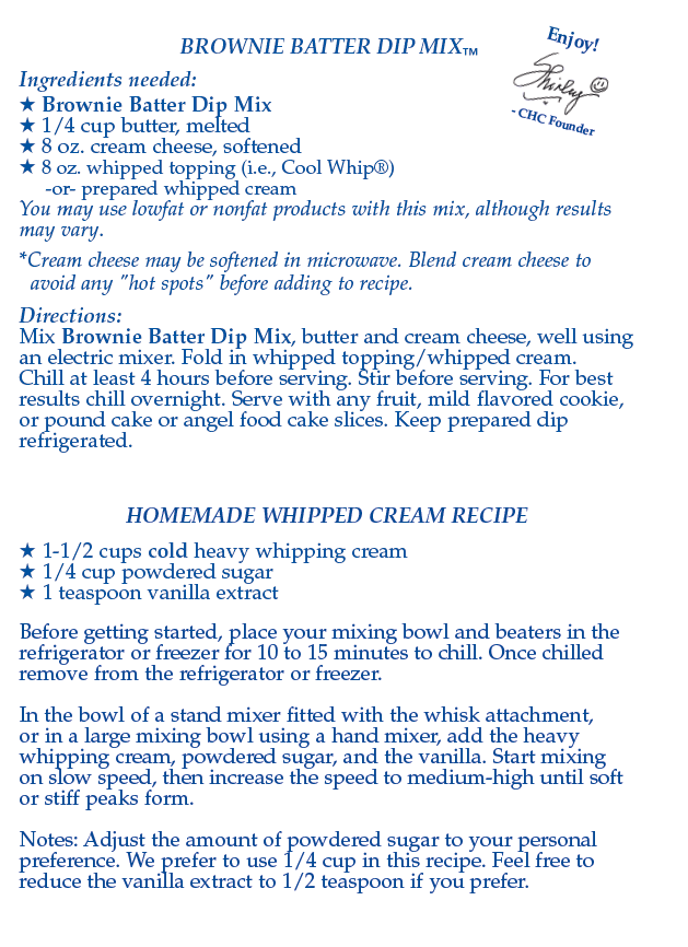 Brownie Batter Dip Mix