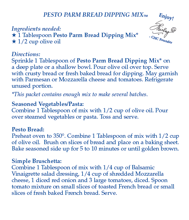 Pesto Parmesan Bread Dipping Mix
