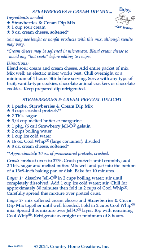 Strawberries & Cream Dip Mix