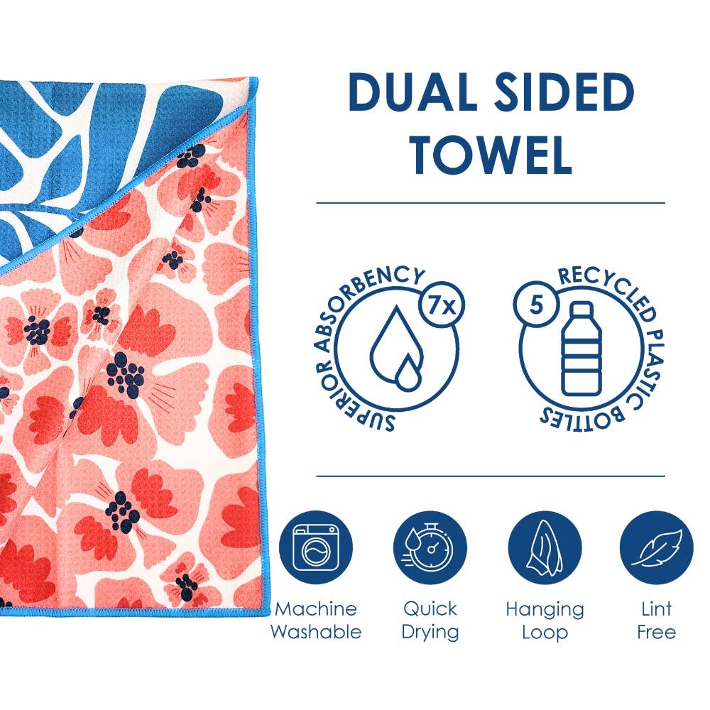 Blush - Dual Sided Hand Towels - Microfiber Kitchen Towels