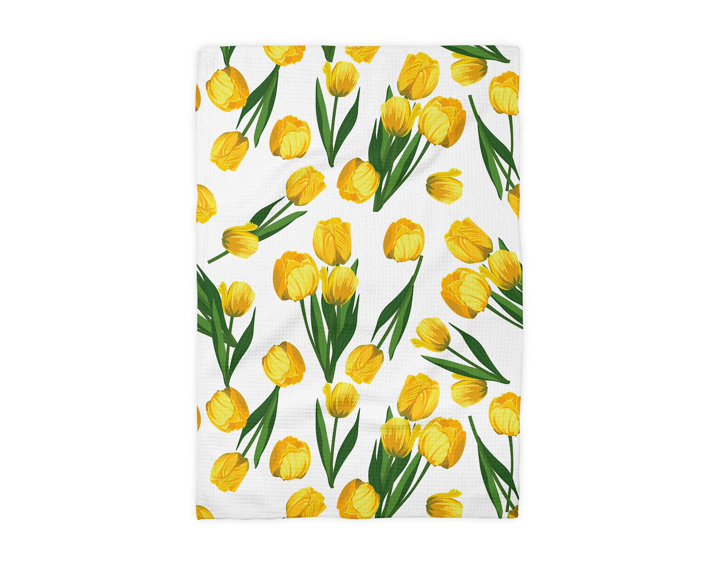Yellow Floral Kitchen Flower Bloom Spring Summer Towel