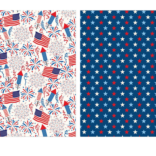 PATRIOTIC FLAG - 18" x 30" Waffle weave towel