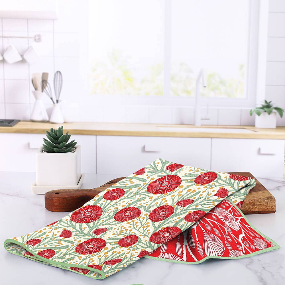 Camellia Bouquet Eco Tea Towel