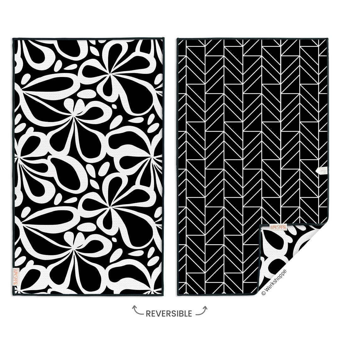 Mod Floral Tile Microfiber Towel