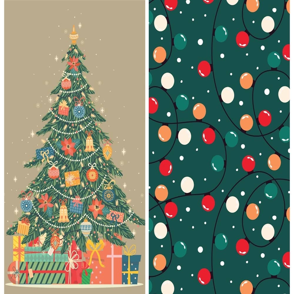 Christmas Deck the Halls - Dual Sided Tea Towel