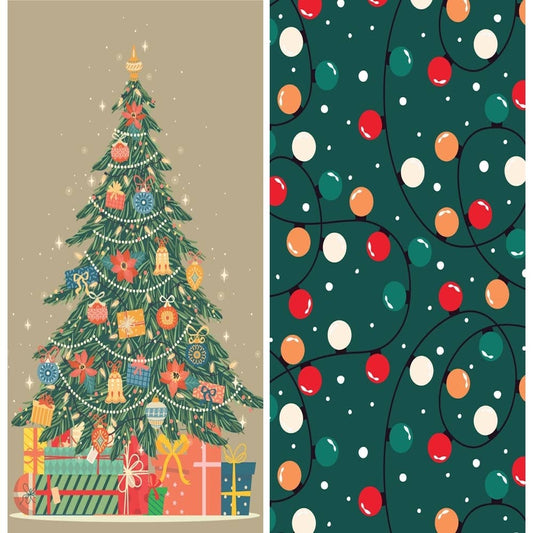 Christmas Deck the Halls - Dual Sided Tea Towel