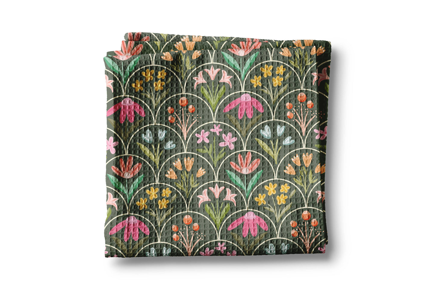 Spring Floral Flower Collage Kitchen Towel