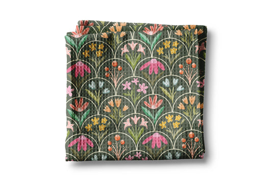 Spring Floral Flower Collage Kitchen Towel