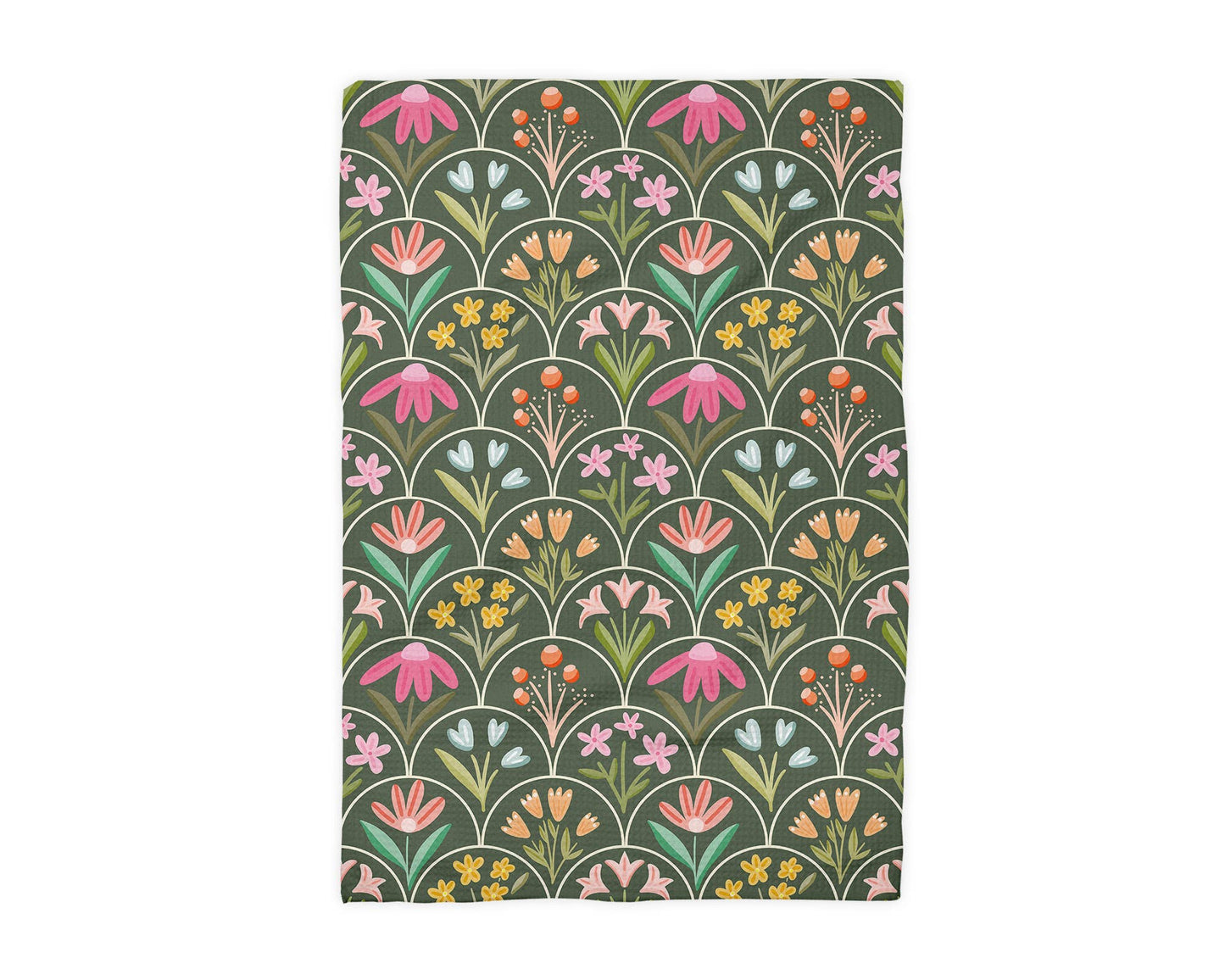 Spring Floral Flower Collage Kitchen Towel