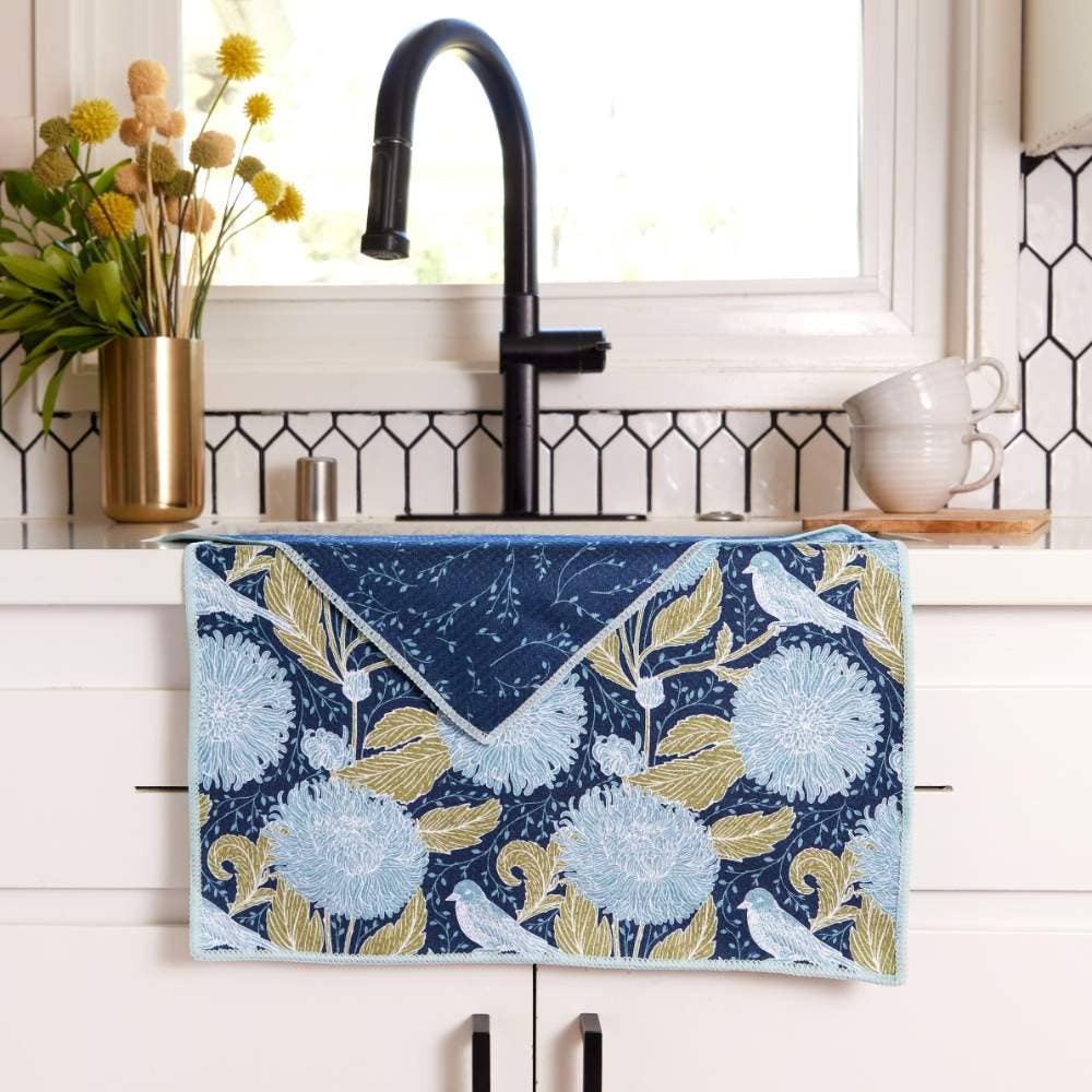 Chrysanthemum Bird Eco Tea Towel