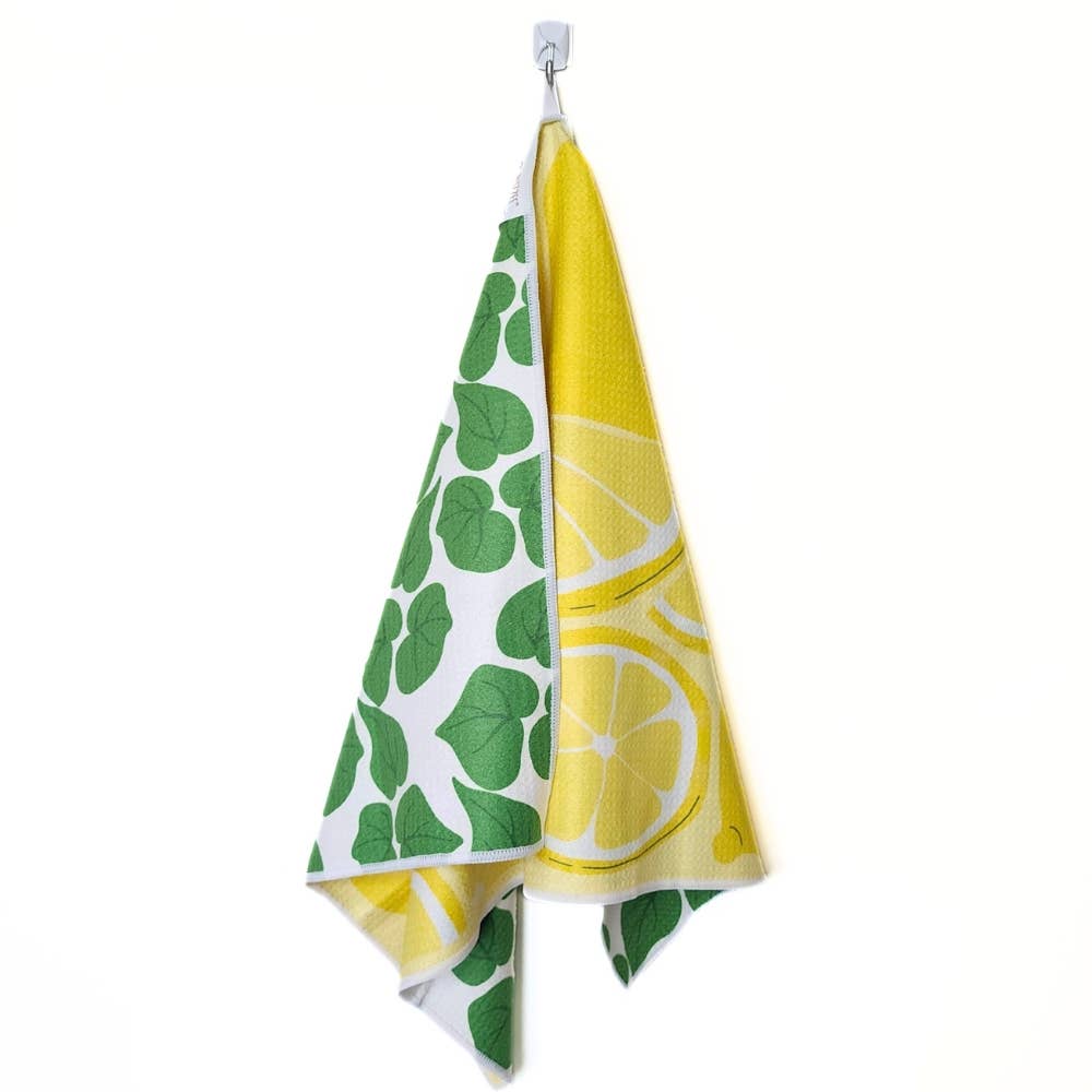Lemons - Dual Sided Hand Towel-Microfiber Kitchen Towel