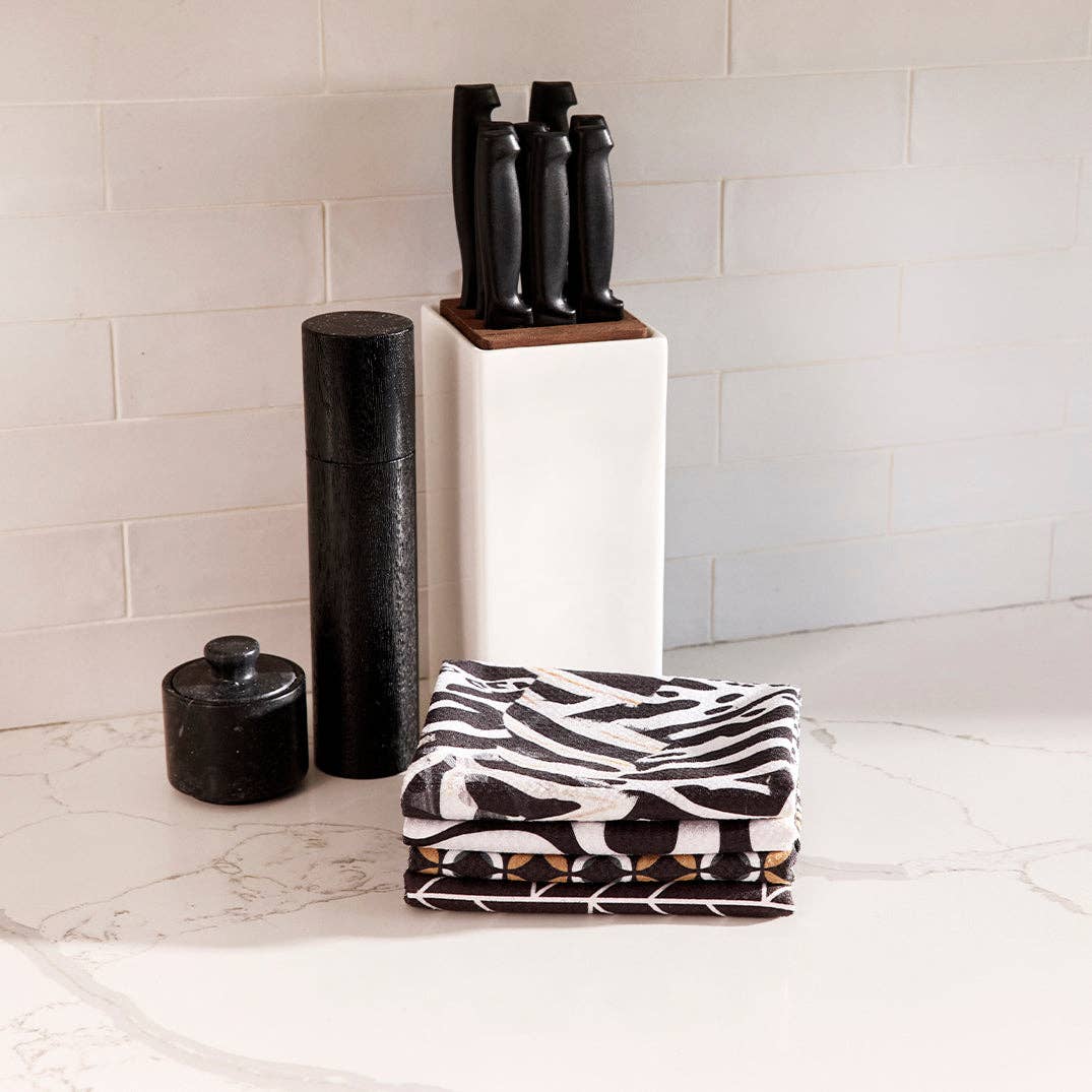 Mod Floral Tile Microfiber Towel