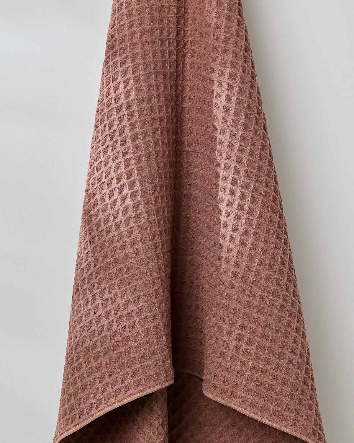 Dusty Rose Waffle Bath Towel