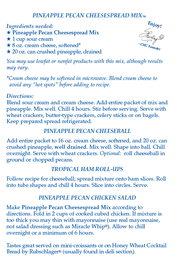 Pineapple Pecan Cheesespread Mix