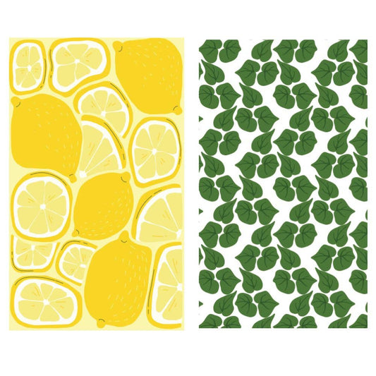 Lemons - Dual Sided Hand Towel-Microfiber Kitchen Towel