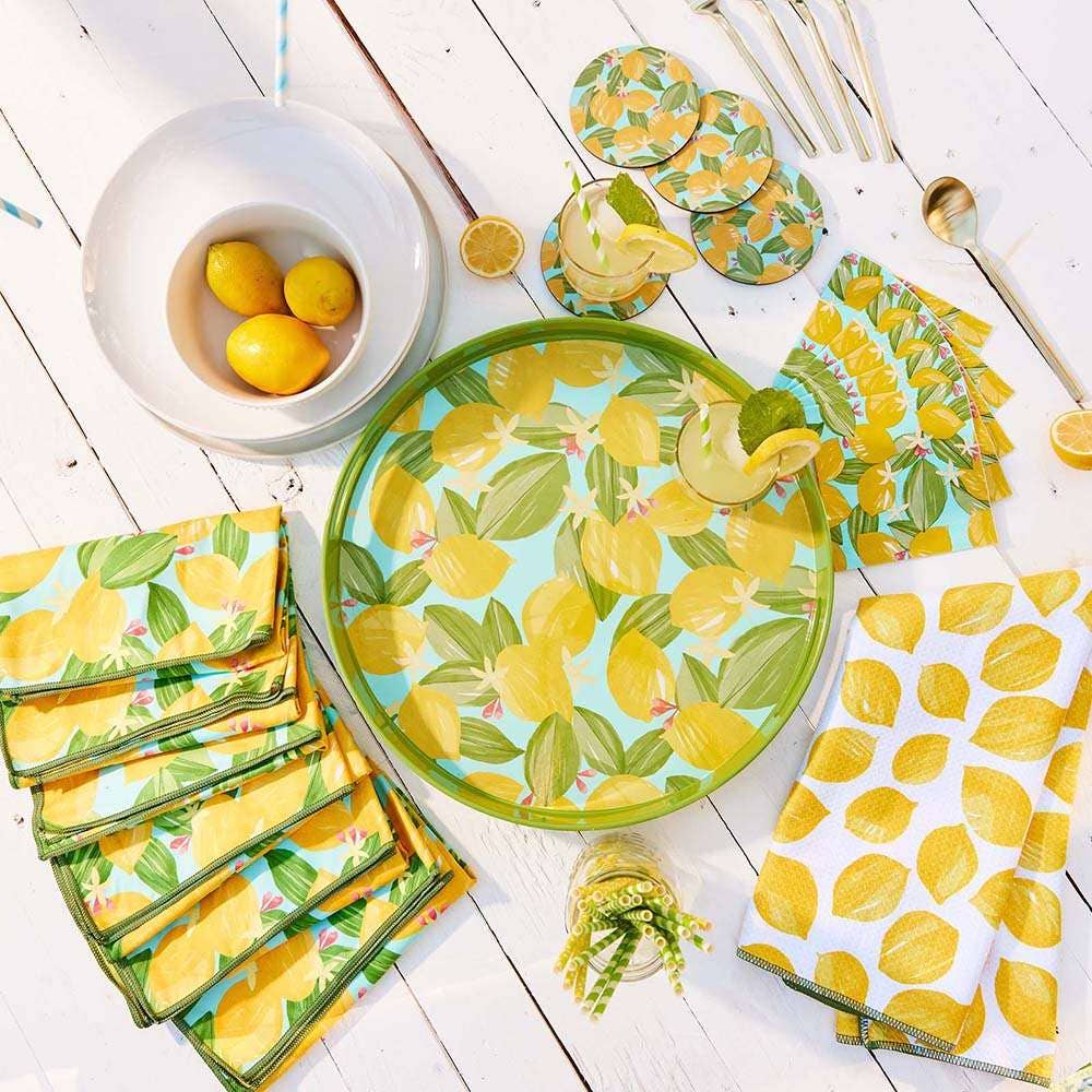 Lemon Blossoms Eco Tea Towel