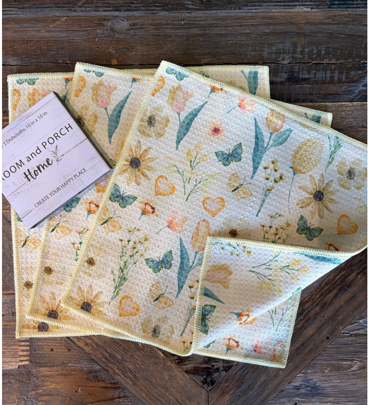 Spring Garden - Dishcloths 10"x10" (set of 3)