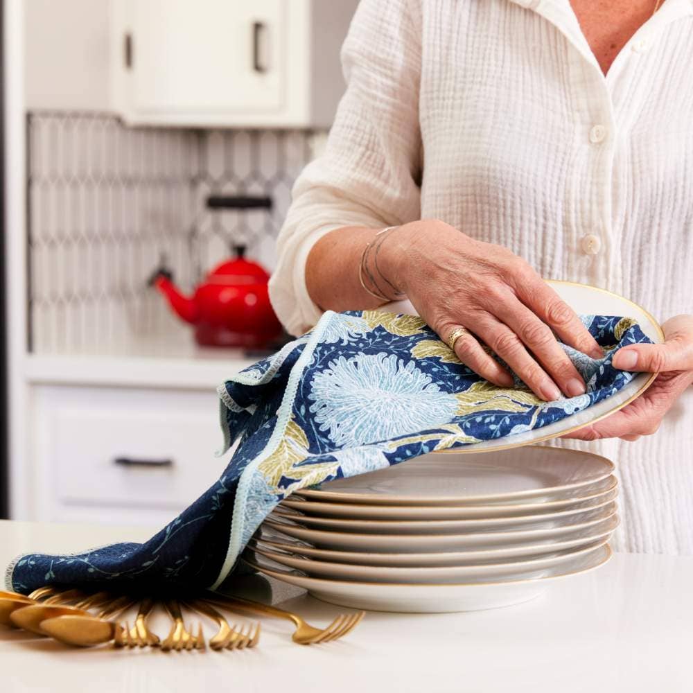 Chrysanthemum Bird Eco Tea Towel