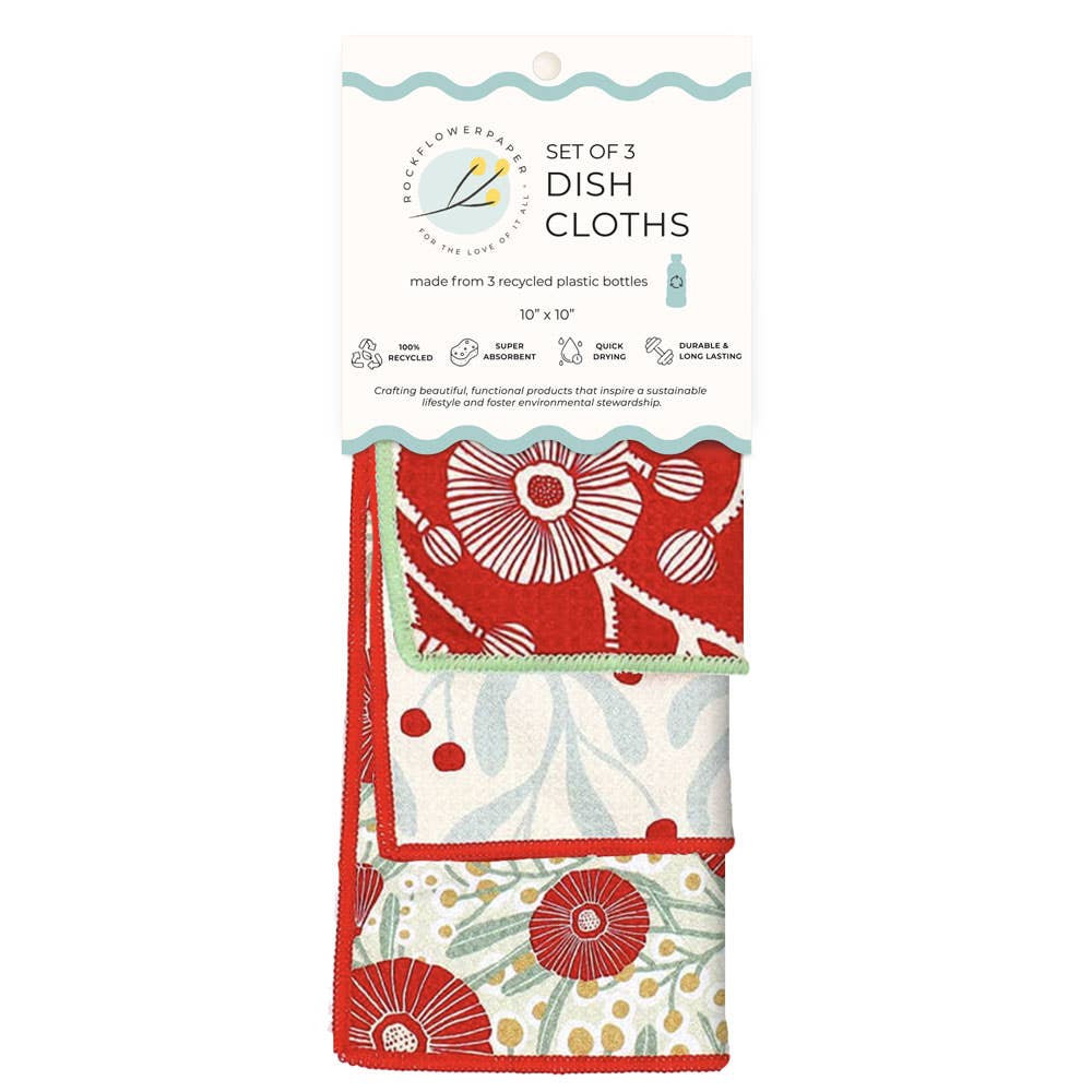 Camellia Bouquet Eco Dish Cloth (Set of 3)