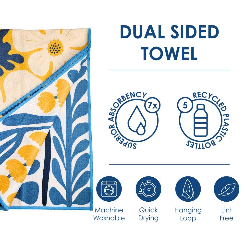 Golden - Dual Sided Hand Towels - Microfiber Kitchen Towels