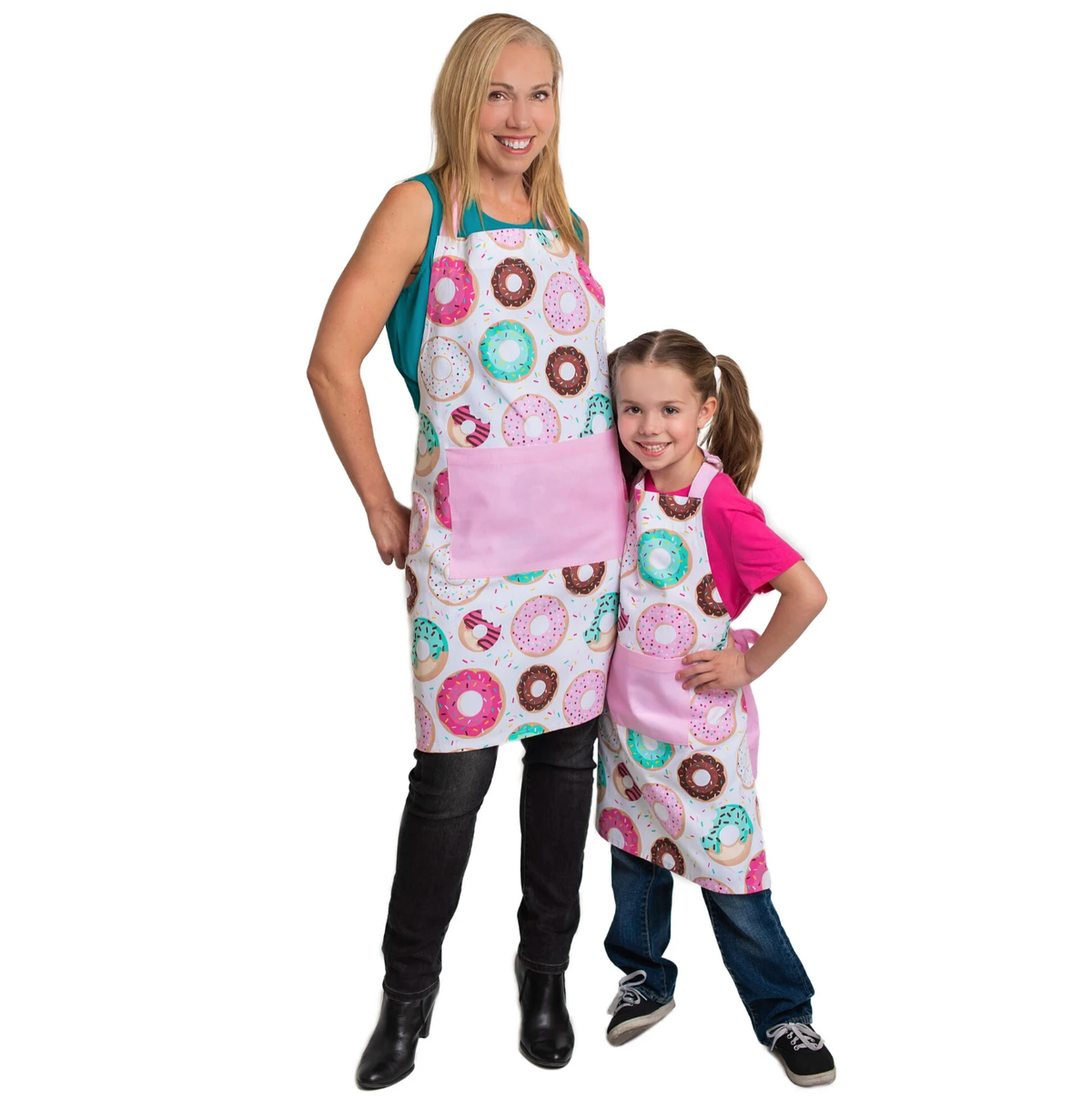 Donut Shoppe Adult & Youth Apron Set – Matching 2pc Set