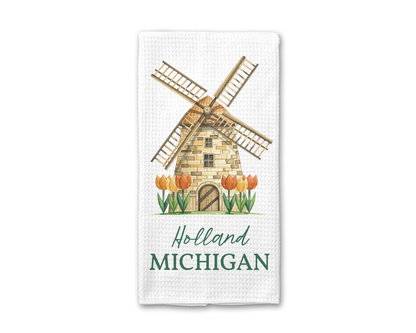 Custom Tulip Festival Kitchen Towel - Holland, MI