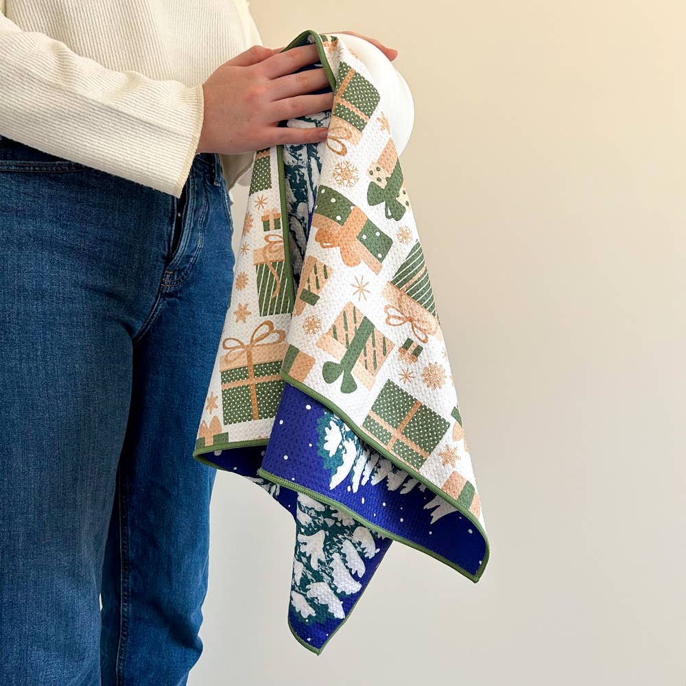 Christmas Winter Wonderland - Dual Sided Tea Towel