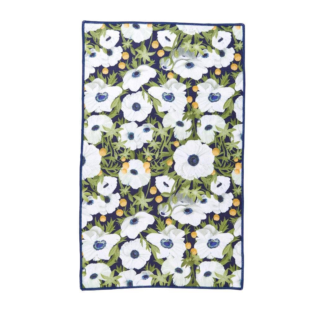 Anemone Poppy Eco Kitchen Tea Towel