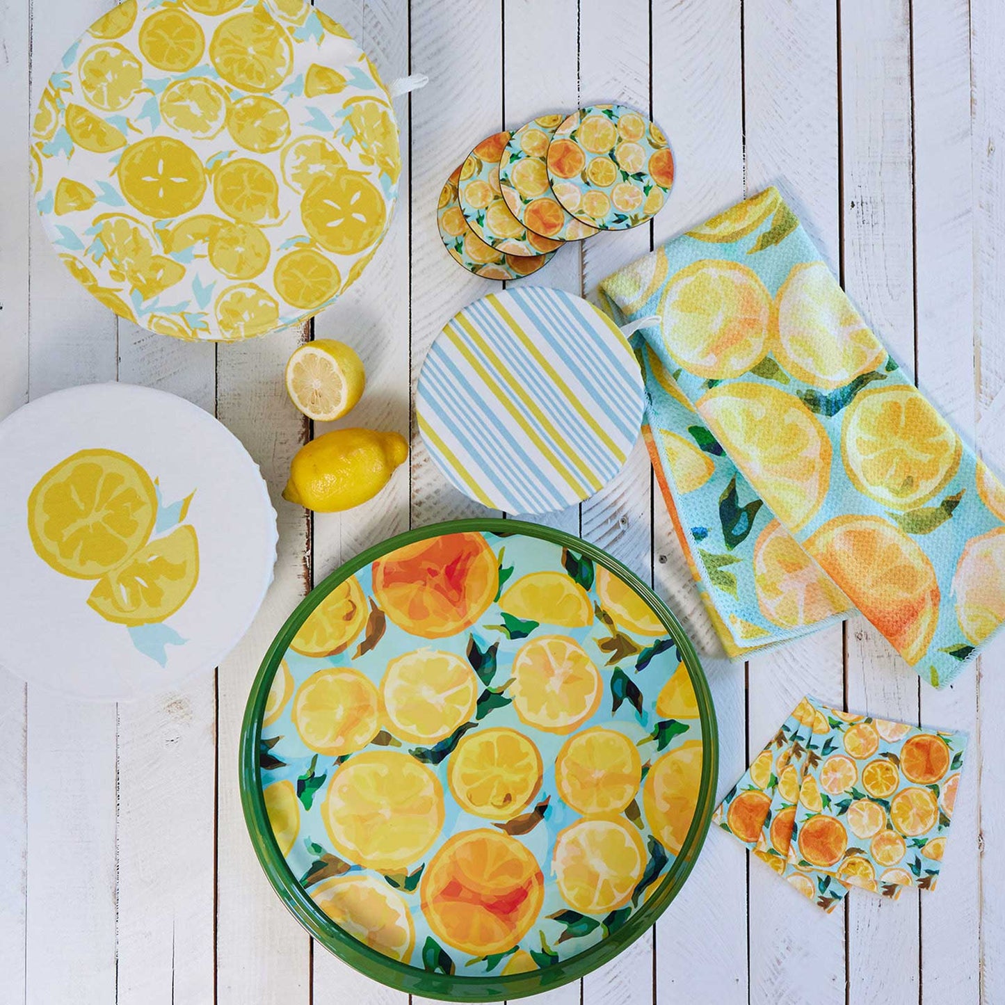 Lemon Slices Eco Kitchen Tea Towel