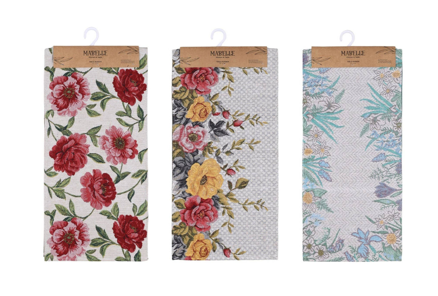 Floral Tapestry Table Runner 54-Inch