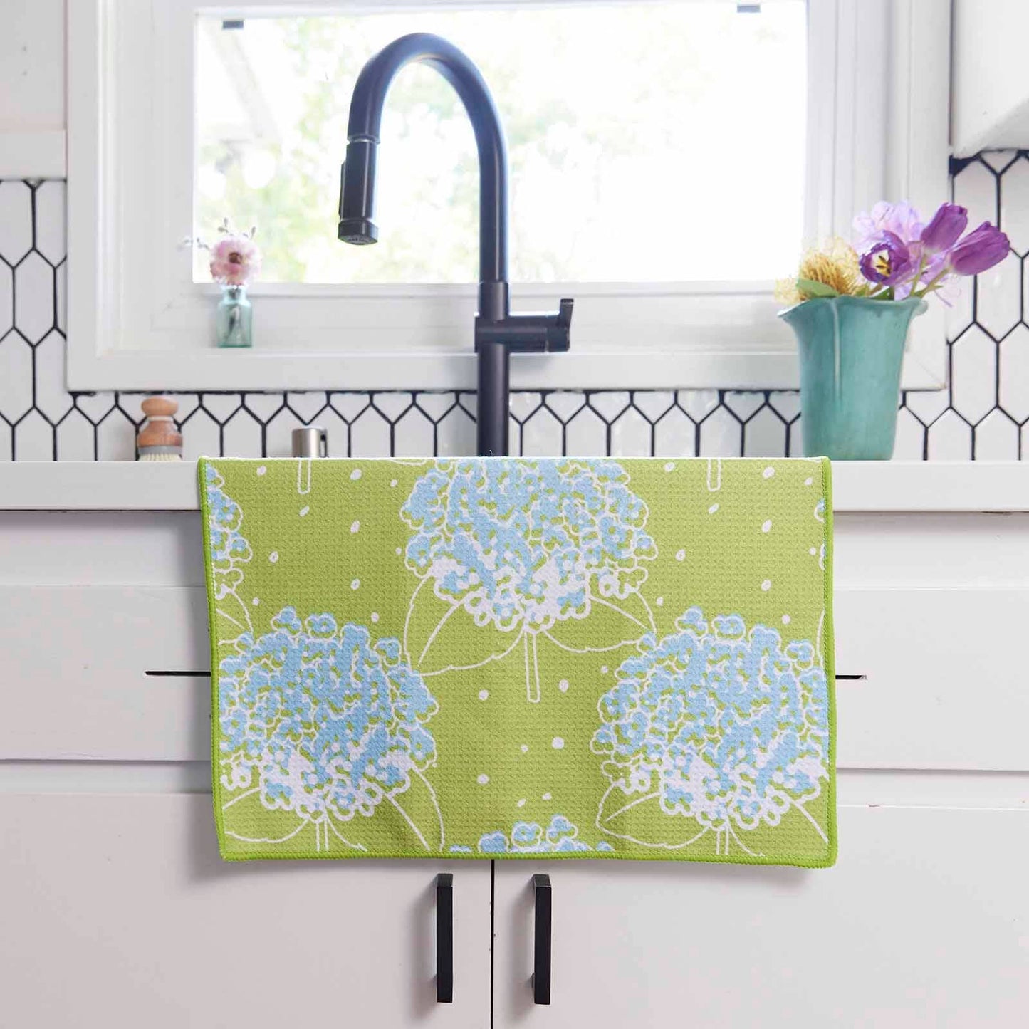 Hydrangea Eco Tea Towel