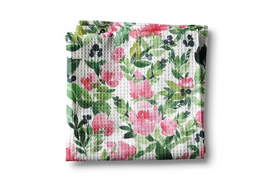 Pink Floral Kitchen Flower Bloom Spring Summer Towel
