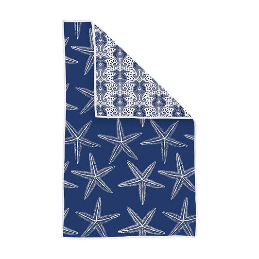 Starfish Navy Eco Kitchen Tea Towel