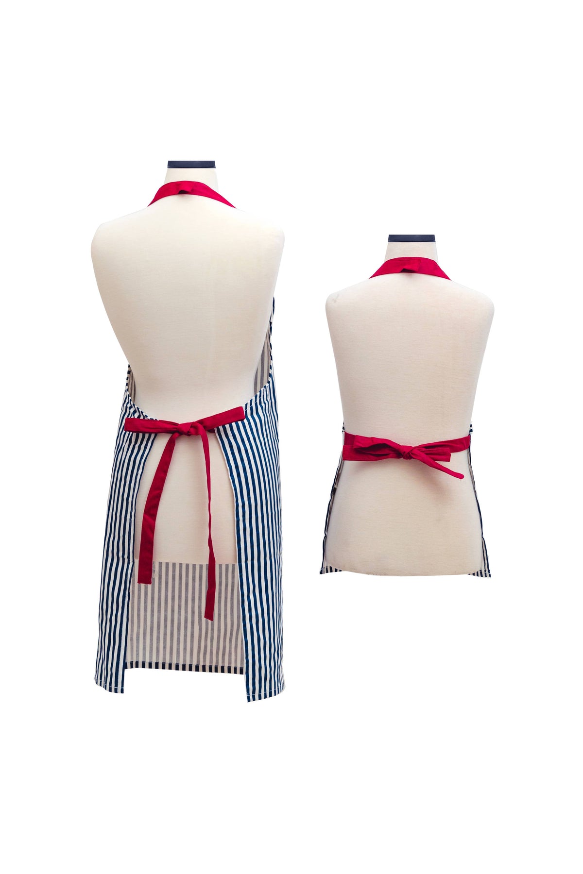 Striped Adult and Youth Apron Set - Matching 2pc Set